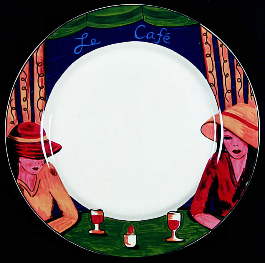 Le Cafe Dinner Plate by Sango-1
