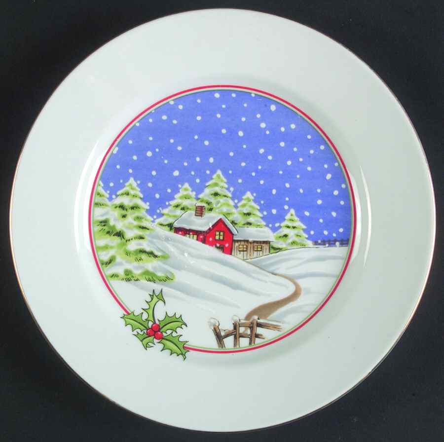 Home For The Holidays Salad Plate by Shibata Toki-1
