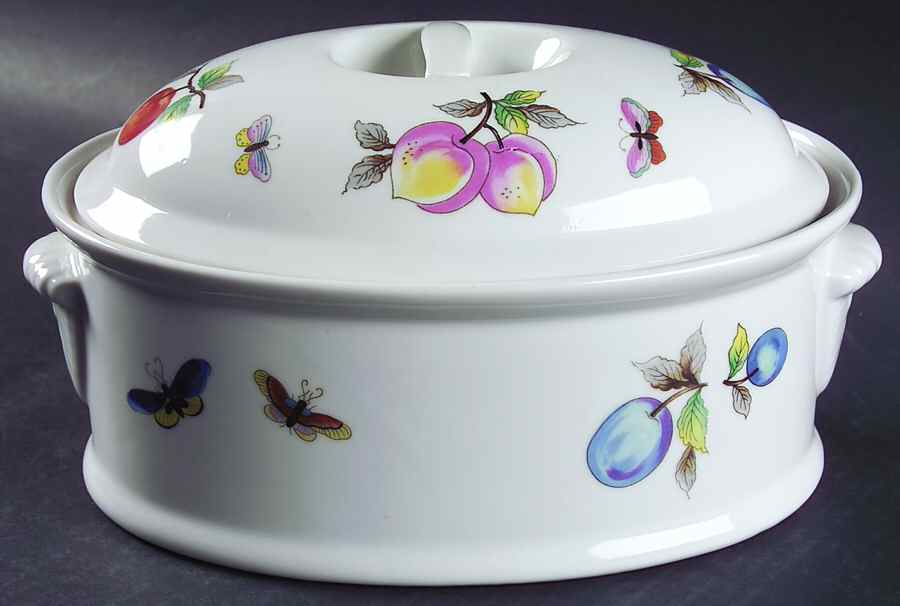 Fruit 2 Quart Oval Covered Casserole by Sadek-1