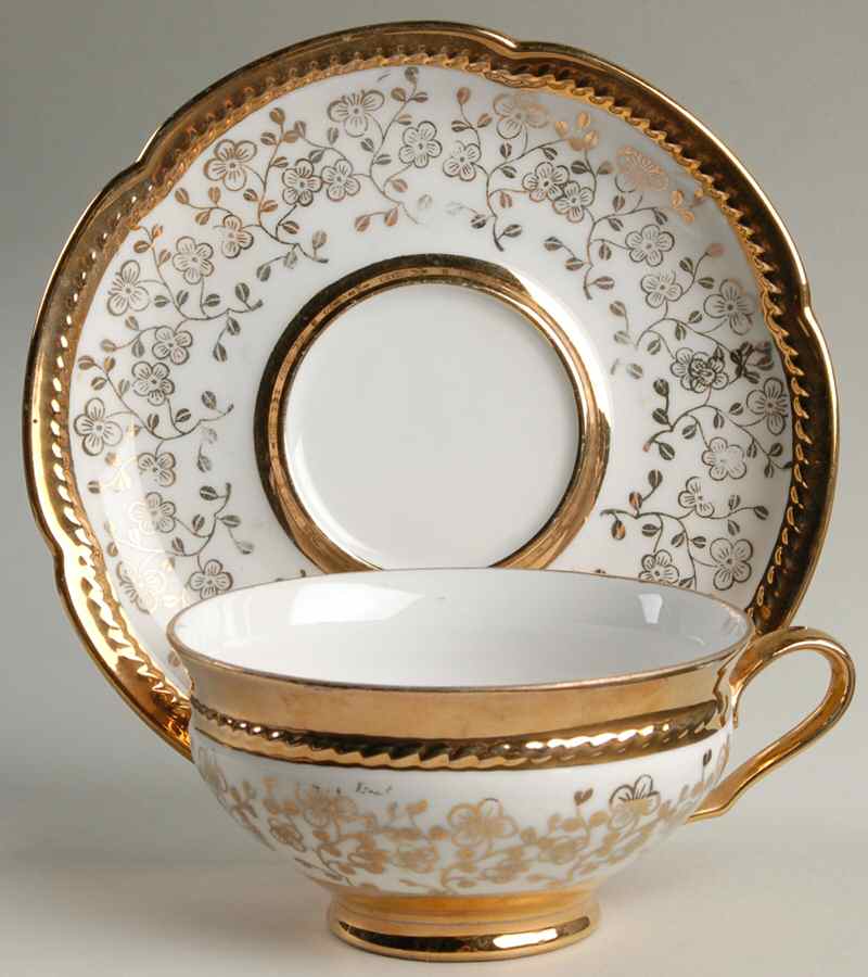 Anita Footed Cup & Saucer Set by Seltmann-1