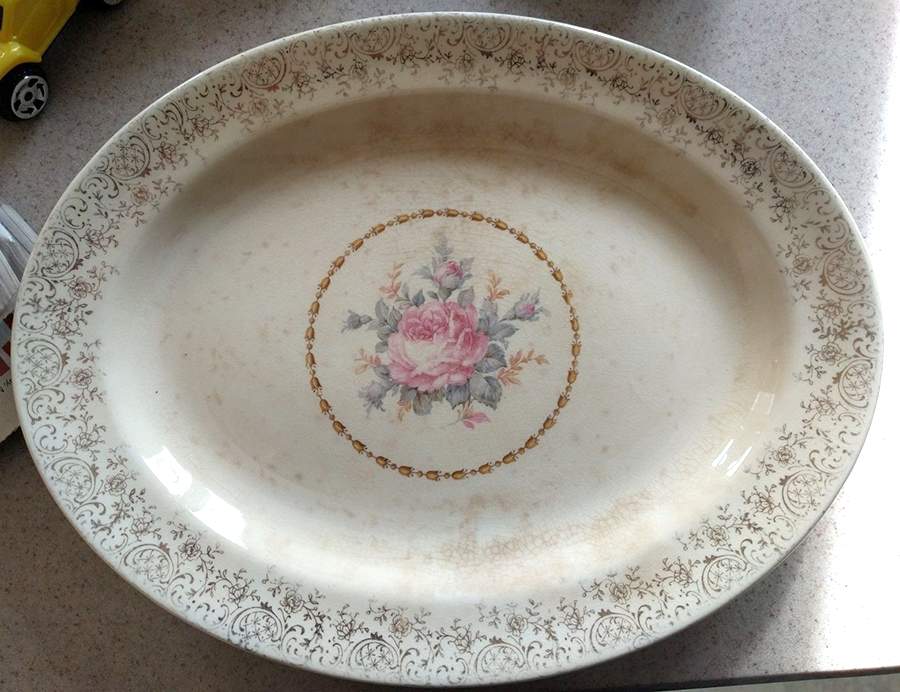 SLM117 12" Oval Serving Platter by Salem-1