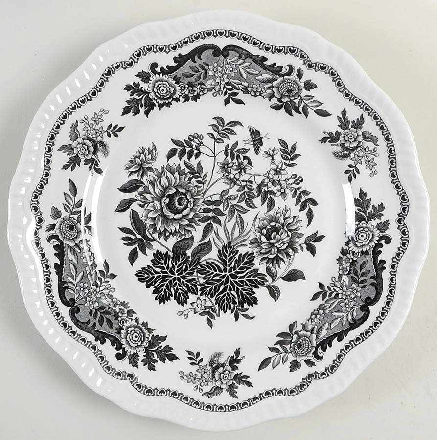 Archive Collection Black Dinner Plate by Spode-1