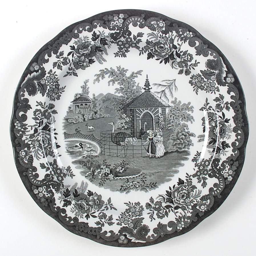 Archive Collection Black Dinner Plate by Spode-1