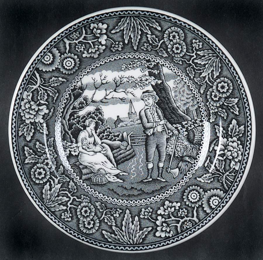 Archive Collection Black Miniature Plate by Spode-1
