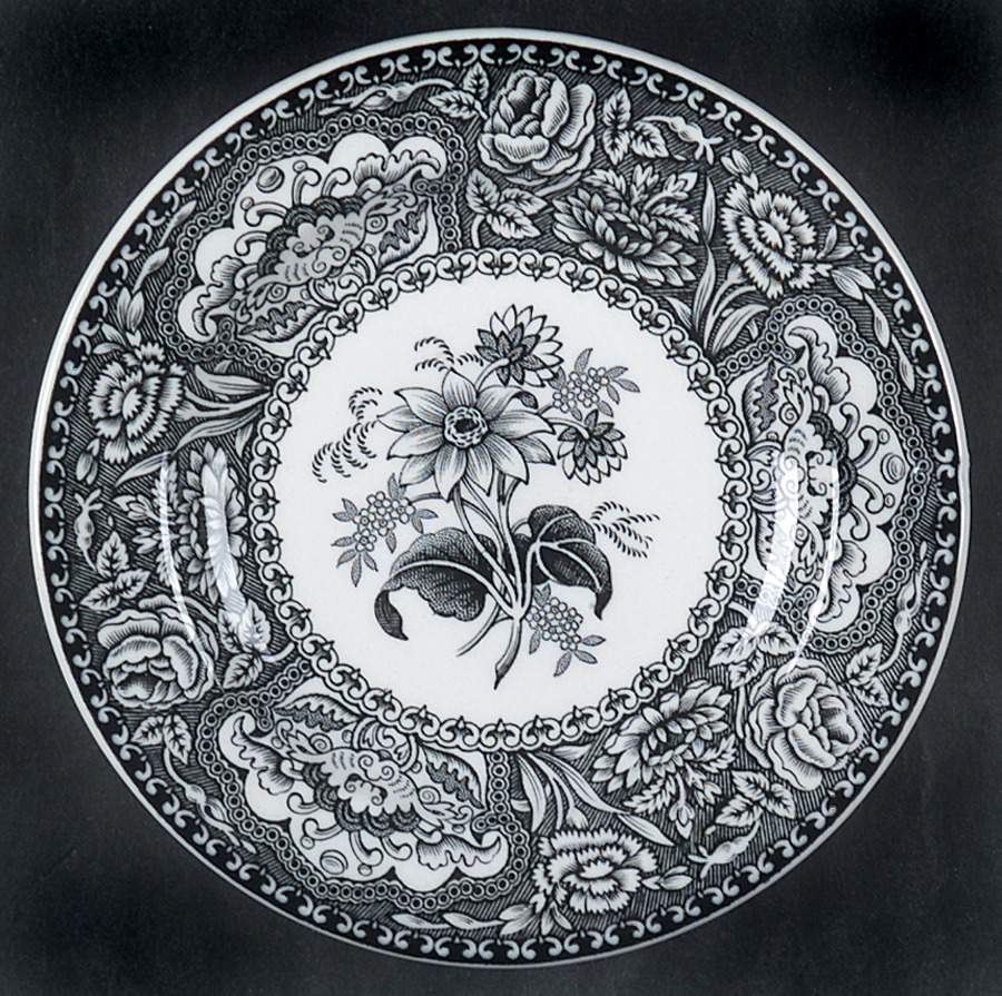 Archive Collection Black Miniature Plate by Spode-1