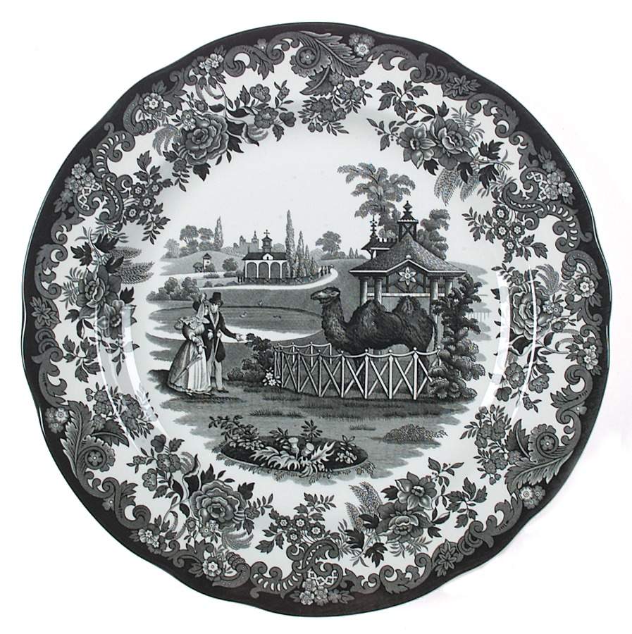 Archive Collection Black Dinner Plate by Spode-1