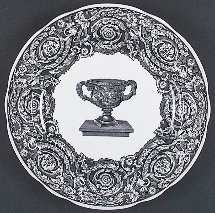 Archive Collection Black Dinner Plate by Spode-1