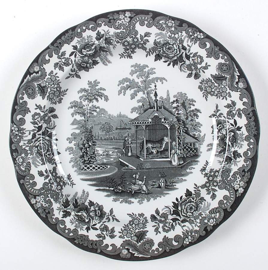 Archive Collection Black Dinner Plate by Spode-1