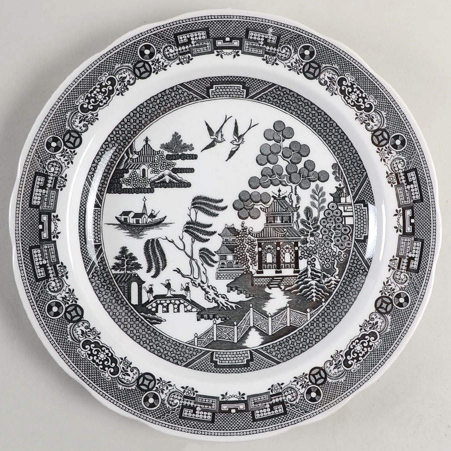 Archive Collection Black Dinner Plate by Spode-1