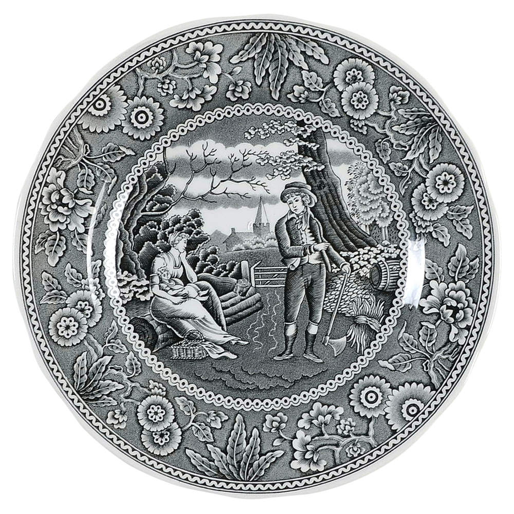 Archive Collection Black Bread & Butter Plate by Spode-1