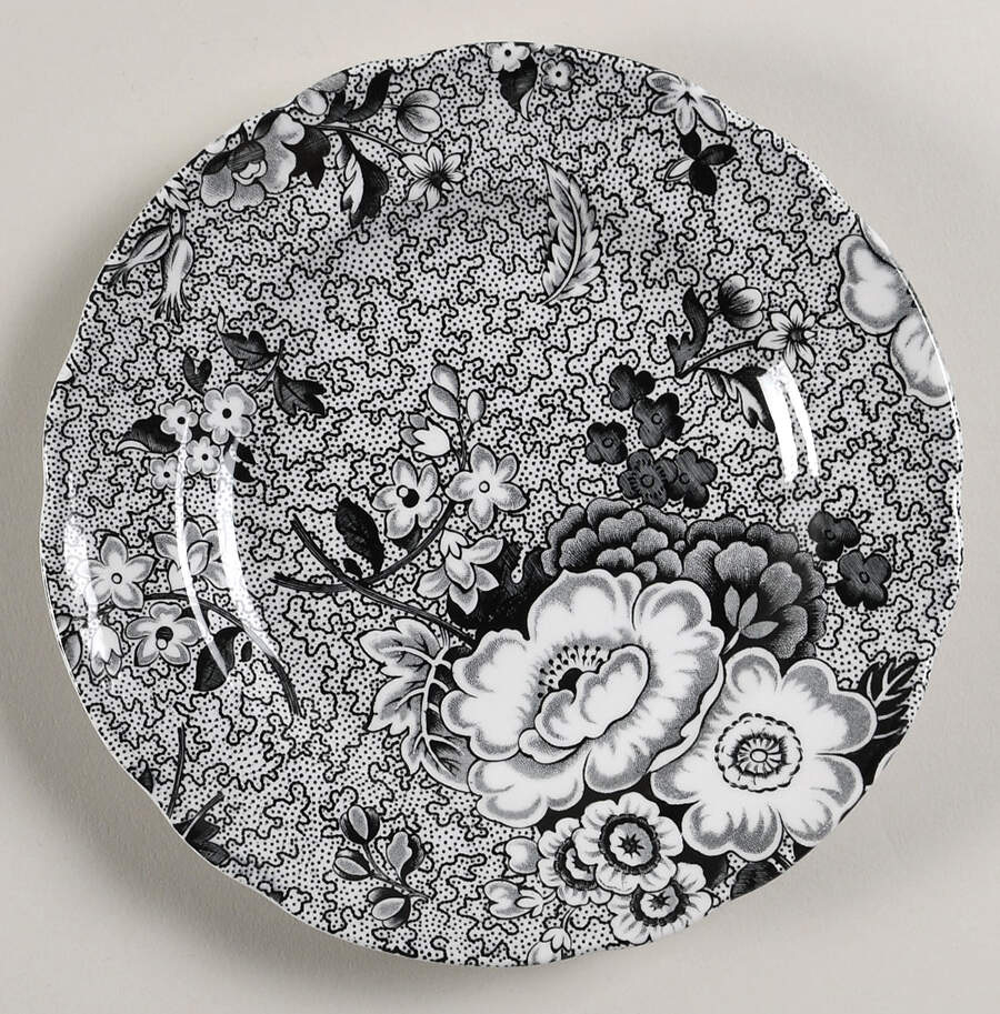 Archive Collection Black Bread & Butter Plate by Spode-1