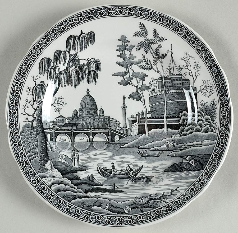 Archive Collection Black Bread & Butter Plate by Spode-1