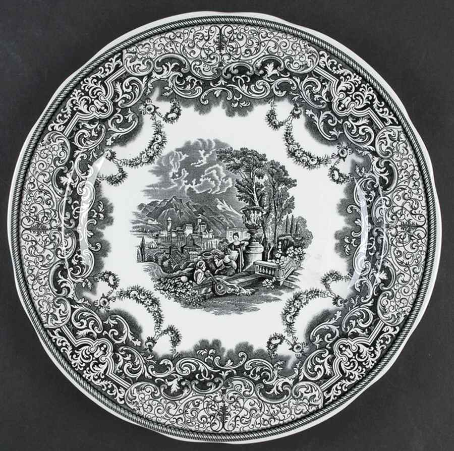 Archive Collection Black Dinner Plate by Spode-1