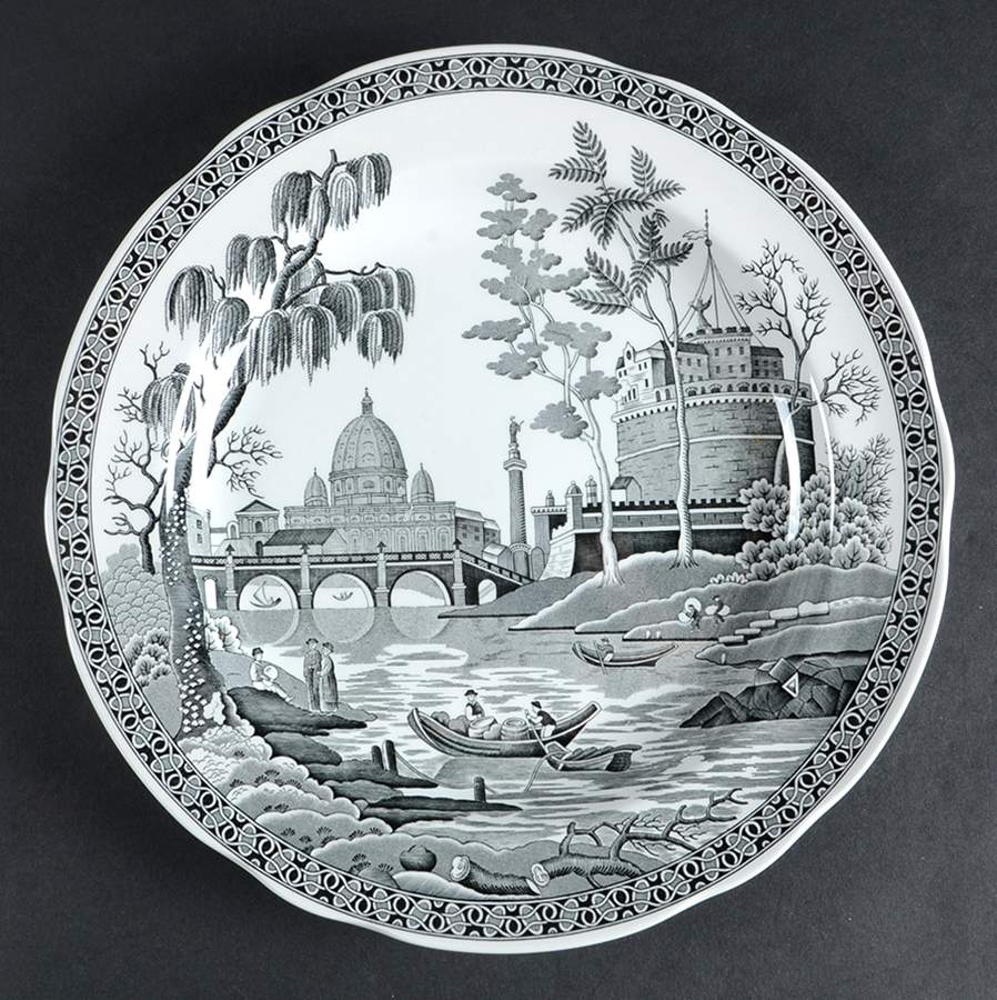 Archive Collection Black Dinner Plate by Spode-1