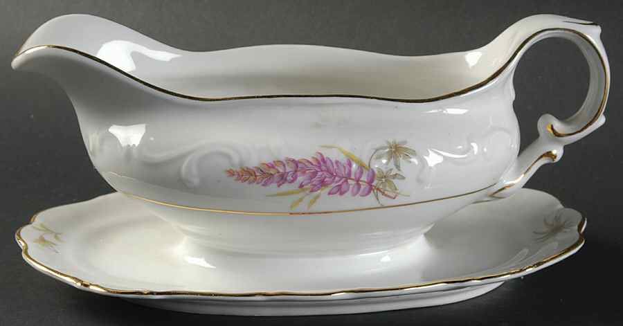 Dutchess Gravy Boat with Attached Underplate by Schumann - Bavaria-1