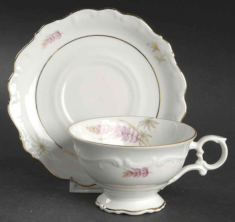 Dutchess Footed Cup & Saucer Set by Schumann - Bavaria-1