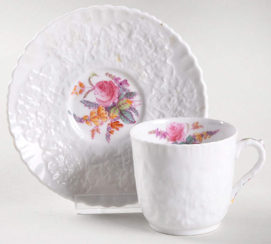 Heath & Rose (Savoy Shape) Demitasse Cup & Saucer Set by Spode-1