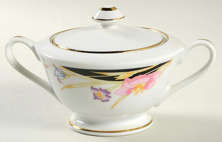 Iris Sugar Bowl & Lid by Seizan-1