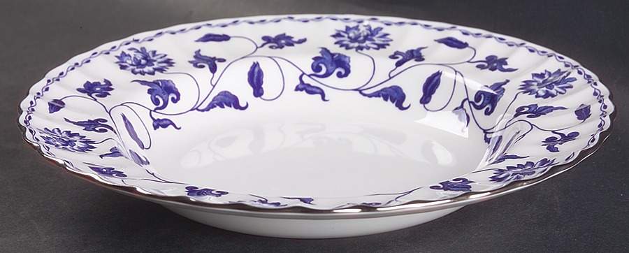 Colonel Blue Large Rim Soup Bowl by Spode-1