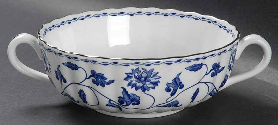 Colonel Blue Flat Cream Soup Bowl by Spode-1