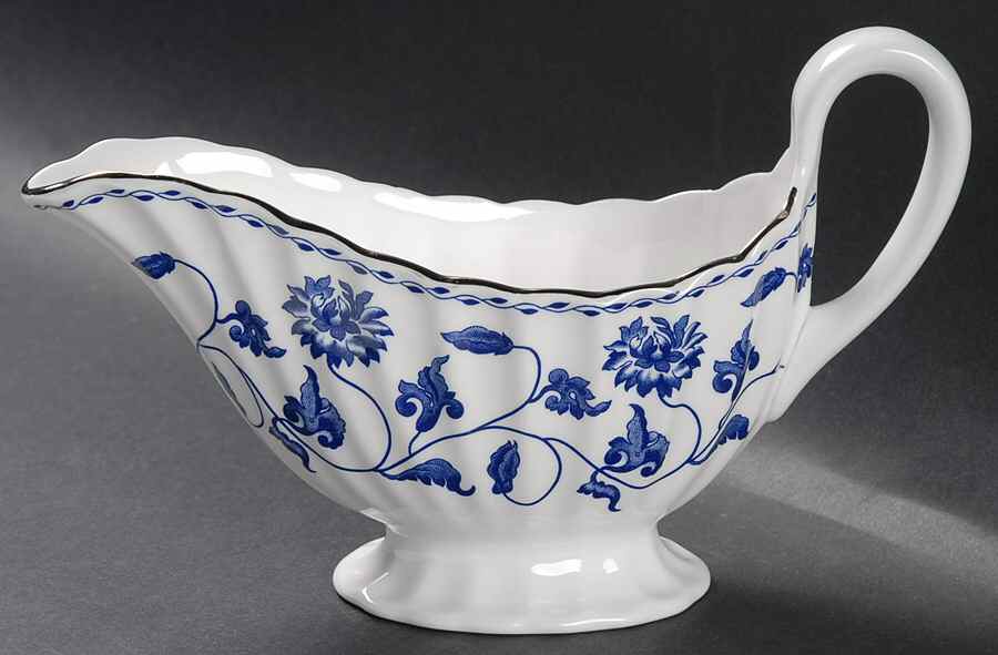 Colonel Blue Gravy Boat by Spode-1