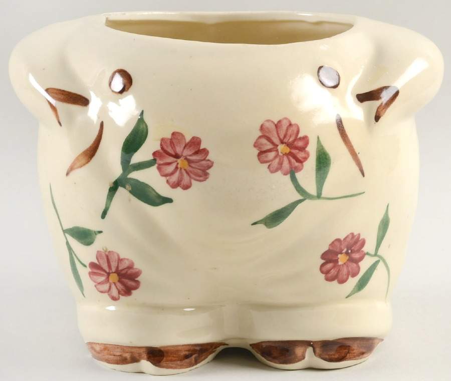 Smiley Pig  Cookie Jar No Lid by Shawnee-1