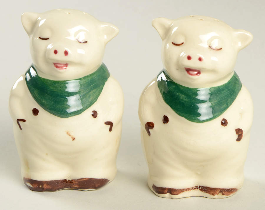 Smiley Pig  Small #17 Salt & Pepper Set by Shawnee-1