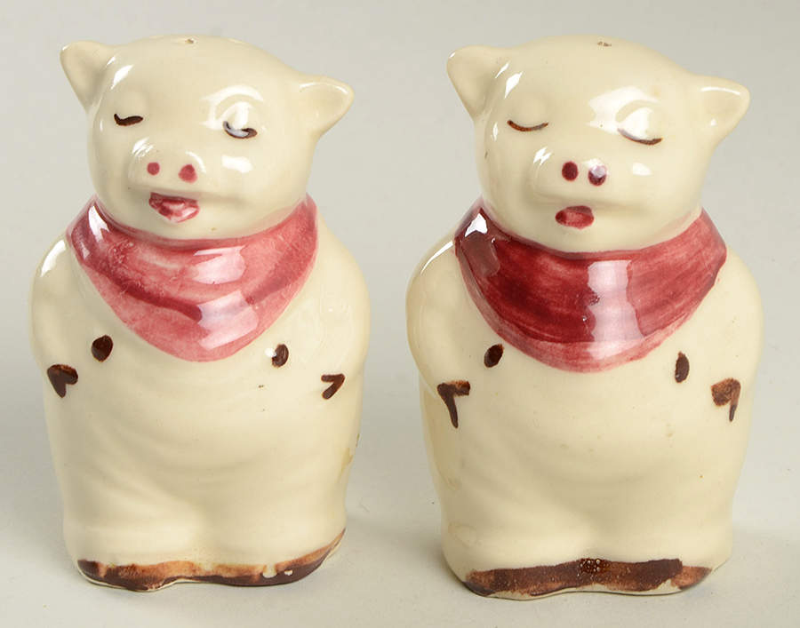 Smiley Pig  #13 Salt & Pepper Set by Shawnee-1