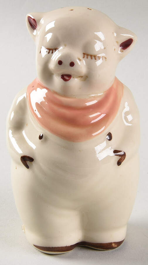 Smiley Pig  #24 Salt Shaker by Shawnee-1