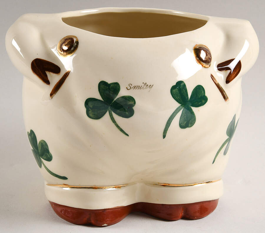 Smiley Pig  Cookie Jar #31 No Lid by Shawnee-1