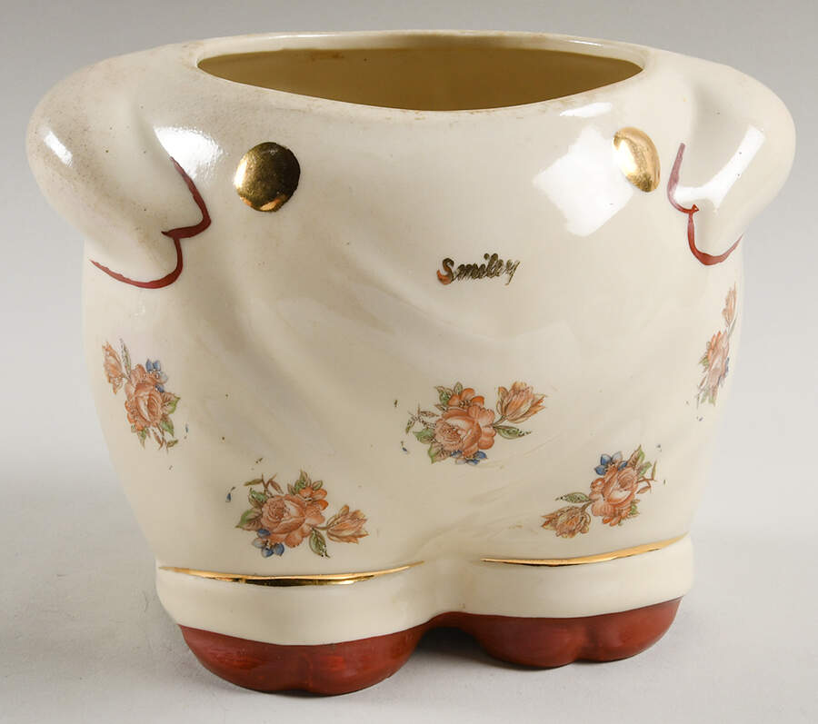 Smiley Pig  Cookie Jar No Lid by Shawnee-1