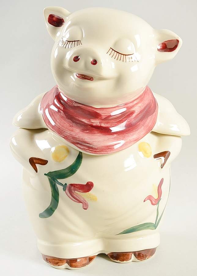 Smiley Pig  Cookie Jar & Lid by Shawnee-1