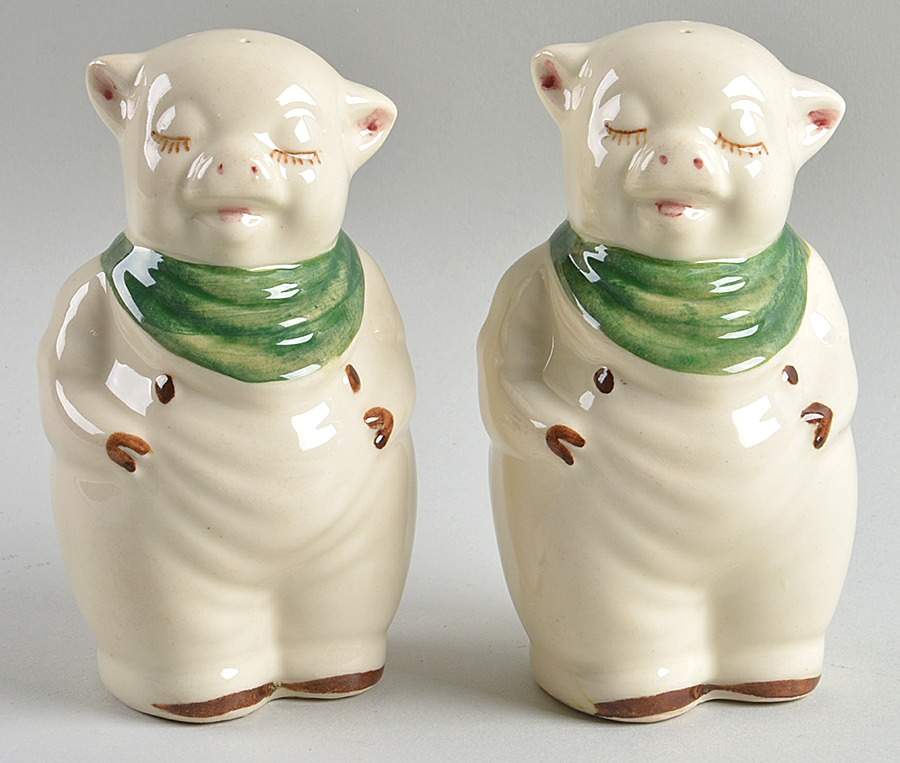 Smiley Pig  #15 Salt & Pepper Set by Shawnee-1