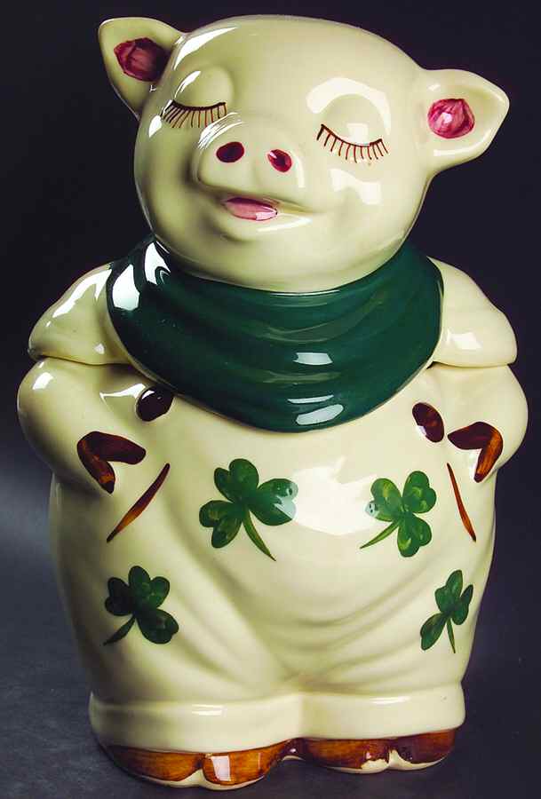 Smiley Pig  Cookie Jar & Lid by Shawnee-1