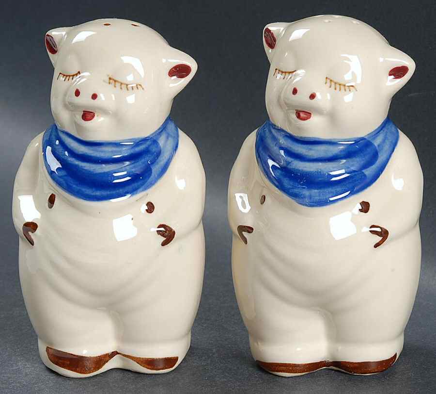 Smiley Pig  #10 Salt & Pepper Set by Shawnee-1