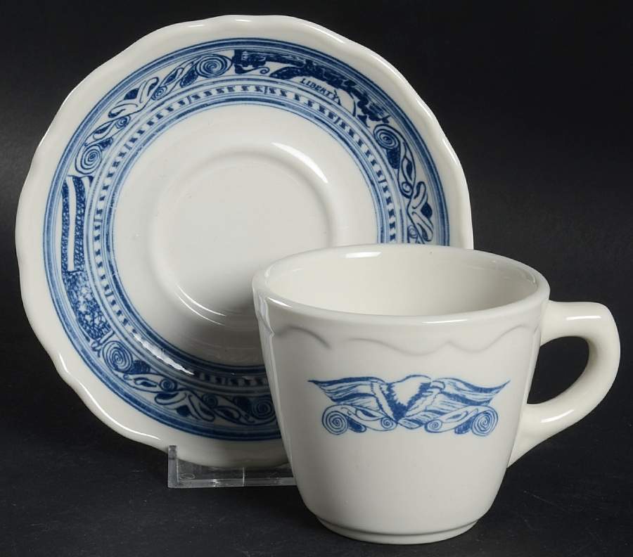 Americana Flat Cup & Saucer Set by Syracuse-1