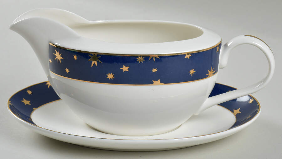 Galaxy Blue (China) Gravy Boat & Underplate by Sakura-1