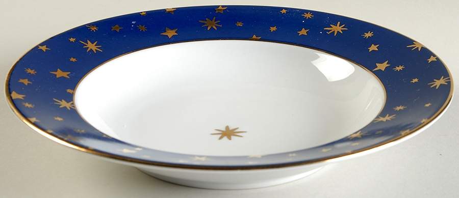 Galaxy Blue (China) Rim Soup Bowl by Sakura-1
