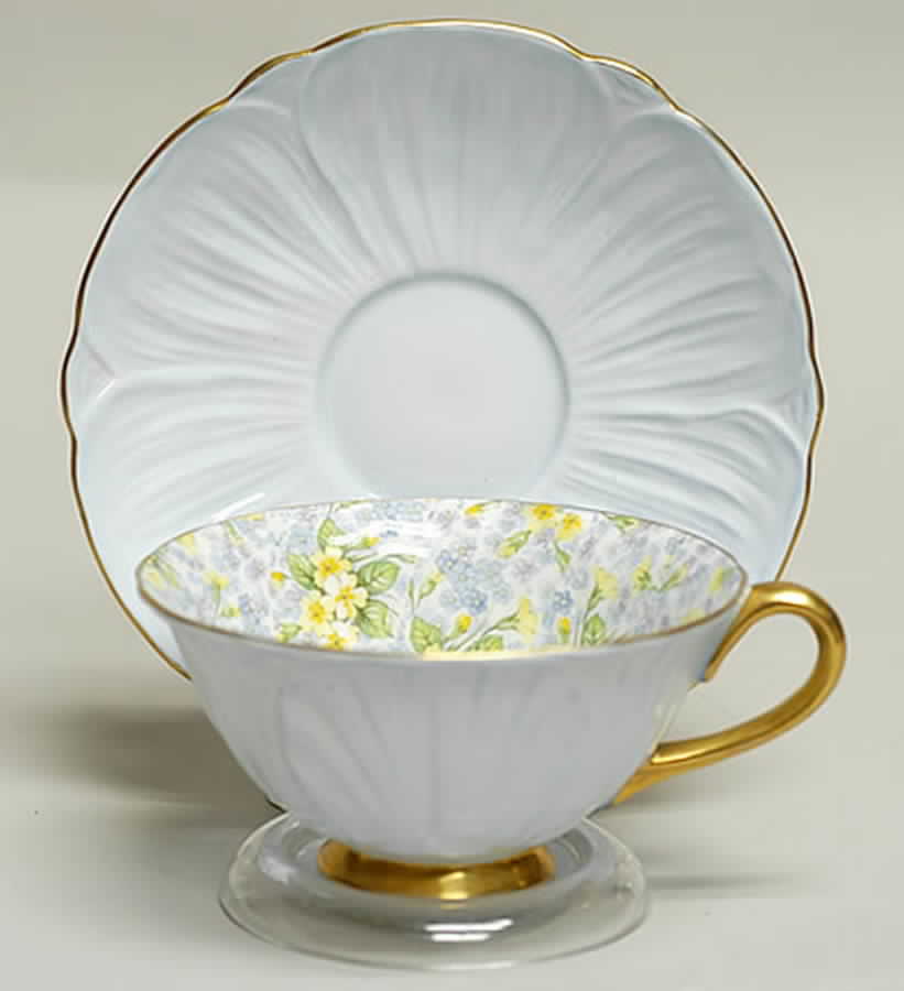 13588 Footed Cup & Saucer Set by Shelley-1
