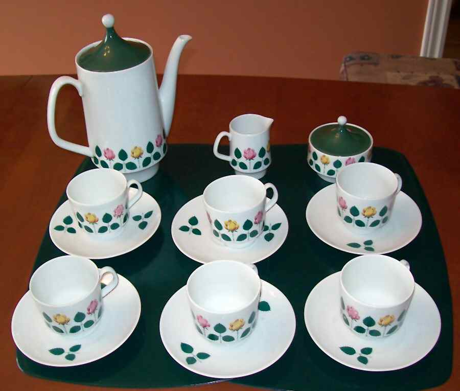 SCH140 Footed Cup & Saucer Set by Schumann - Bavaria-1