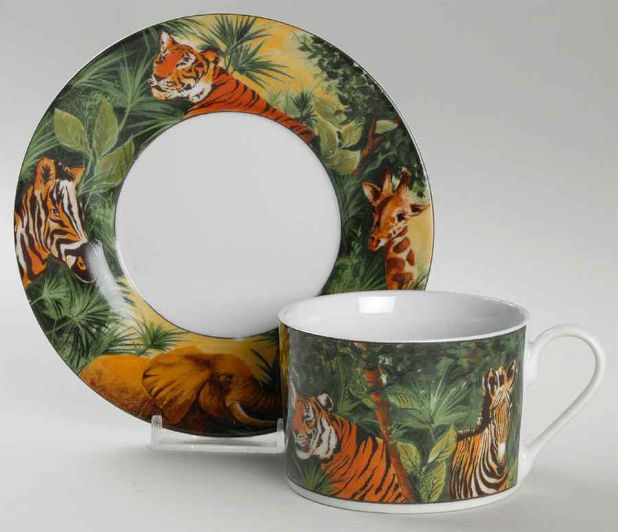 Paradise Flat Cup & Saucer Set by Sakura-1