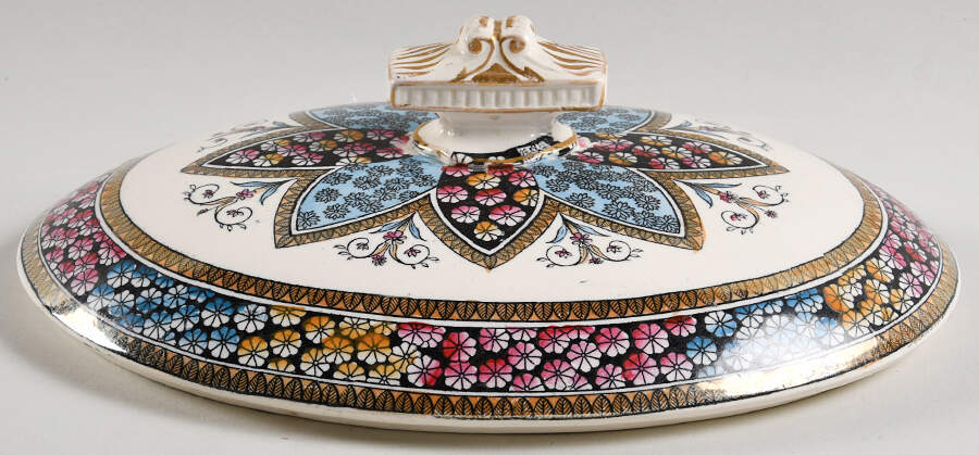 Primrose Multicolor (No Trim) Lid for Oval Vegetable by Spode-1