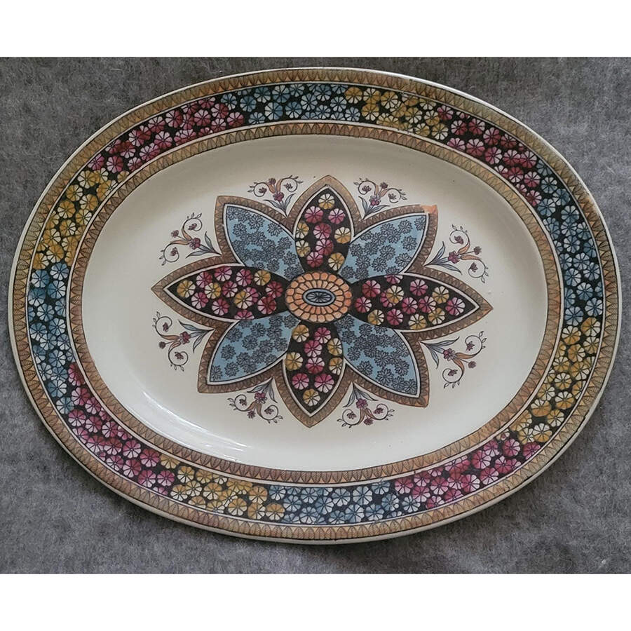Primrose Multicolor (No Trim) 11" Oval Serving Platter by Spode-1
