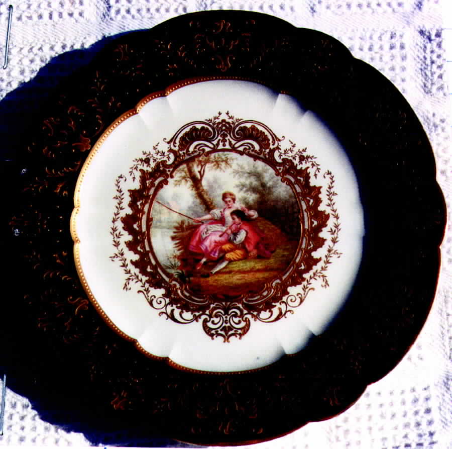 SPF1 Dinner Plate by Sevres Porcelain (France)-1