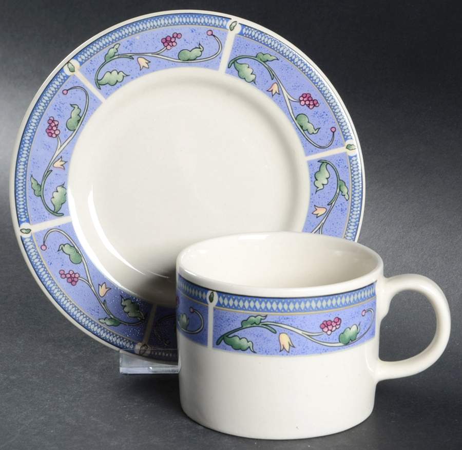 Phoenicia Flat Cup & Saucer Set by Sakura-1