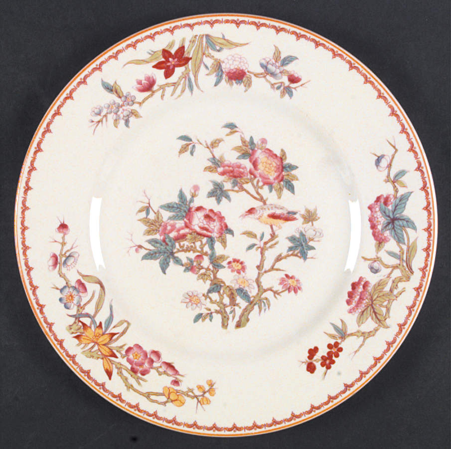 Bombay (Yellow Trim, Ivory Body) Dinner Plate by Syracuse-1