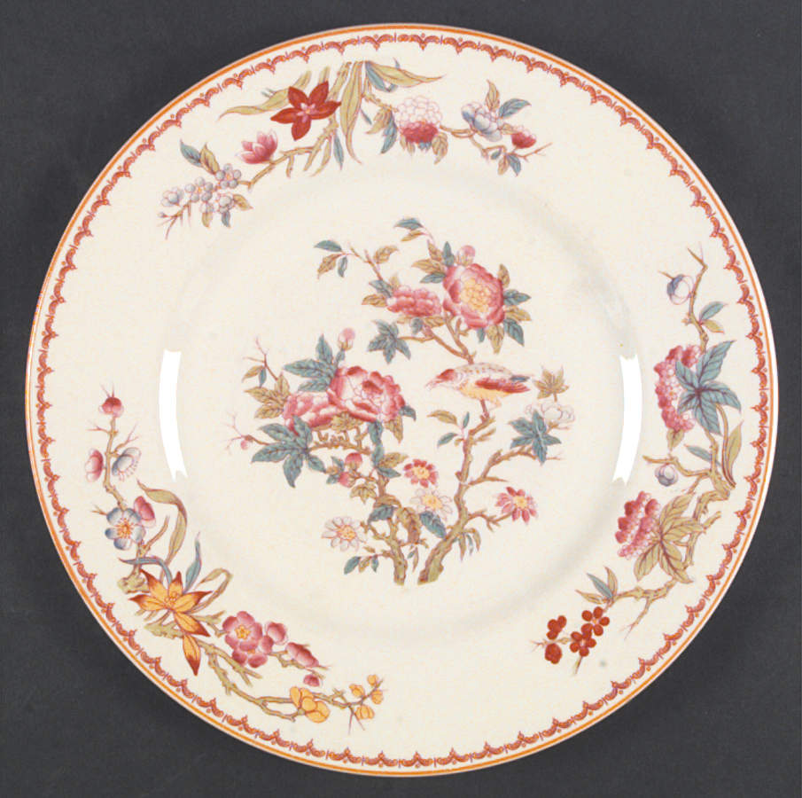 Bombay (Yellow Trim, Ivory Body) Dinner Plate by Syracuse-1