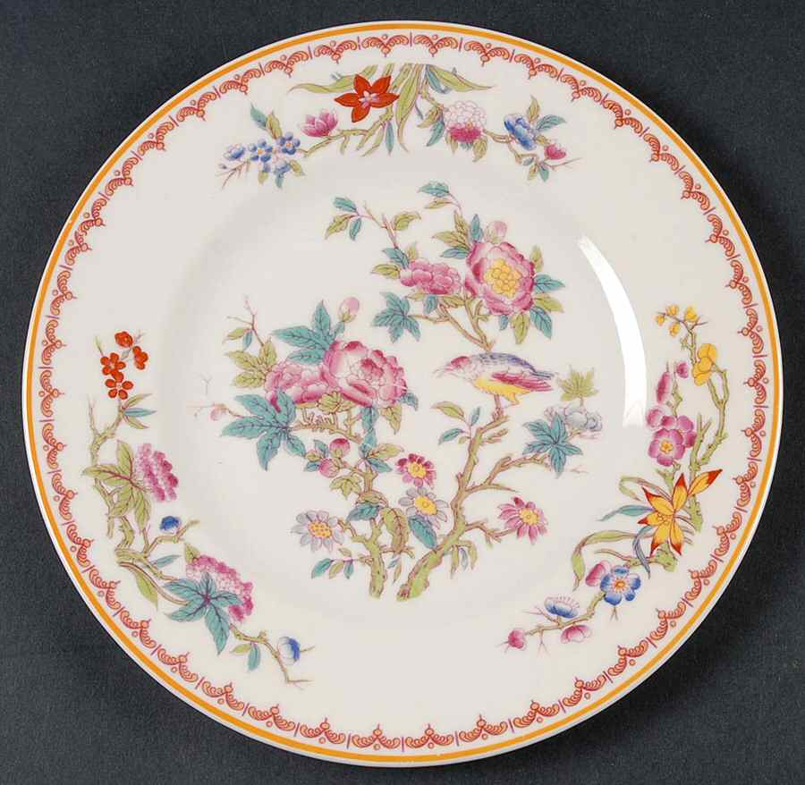 Bombay (Yellow Trim, Ivory Body) Dessert/Pie Plate by Syracuse-1