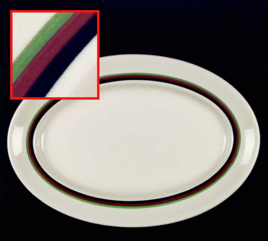 SHO87 12" Oval Serving Platter by Shenango-1