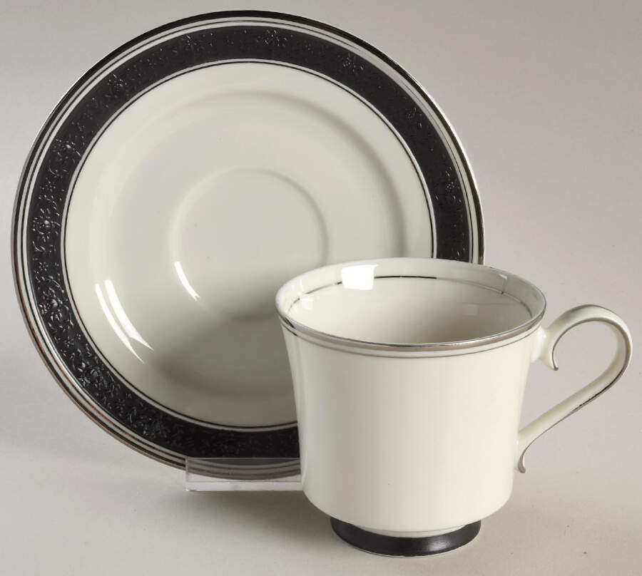 Midnight Dream Footed Cup & Saucer Set by Sone-1